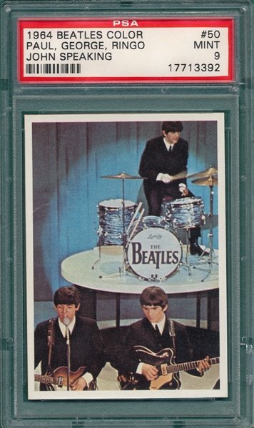 1964 Beatles Color #50 Paul, George & Ringo, PSA 9