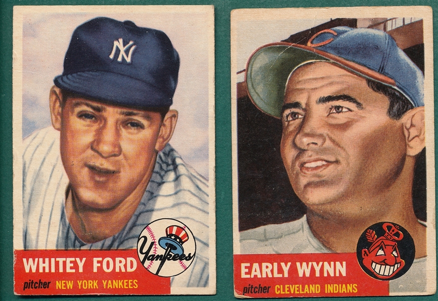 1953 Topps #61 Wynn & #207 Ford, Lot of (2)