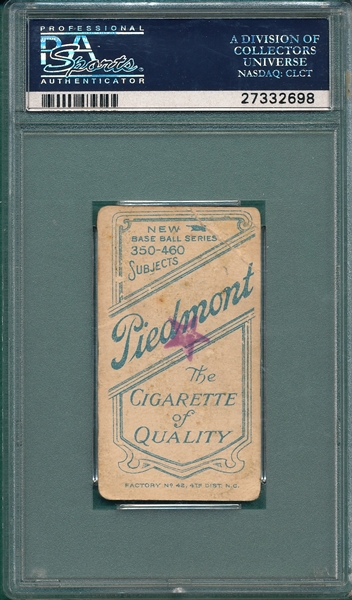 1909-1911 T206 Snodgrass, Catching, Piedmont Cigarettes PSA 1.5 (MK) *Factory 42*