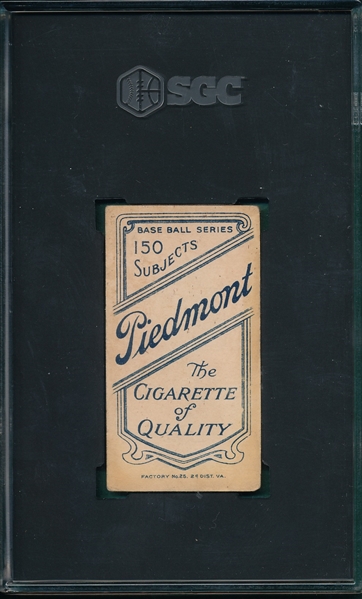 1909-1911 T206 Clarke, Fred, Portrait, Piedmont Cigarettes SGC 3
