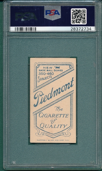 1909-1911 T206 Chance, Yellow Portrait, Piedmont Cigarettes, PSA 5 *Factory 42*