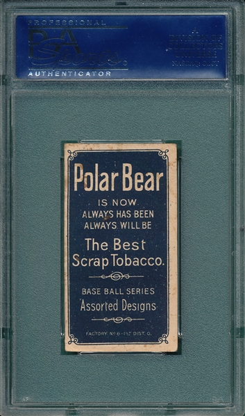 1909-1911 T206 Chance, Yellow Portrait, Polar Bear, PSA 4