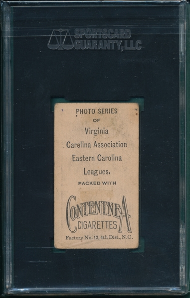 1910 T209 Dailey Contentnea Cigarettes SGC 20 *Photo Series* 