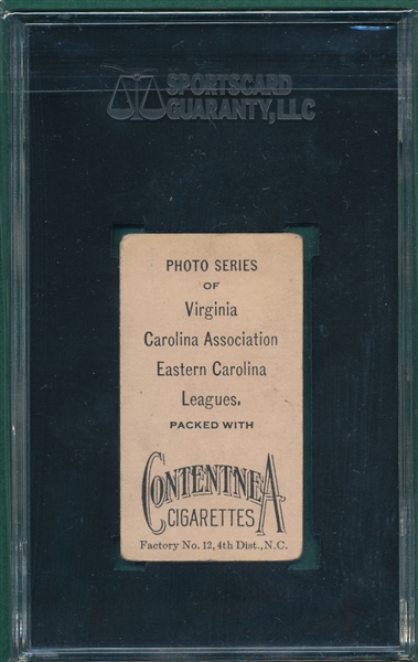 1910 T209 Schumaker Contentnea Cigarettes SGC 40 *Photo Series* 