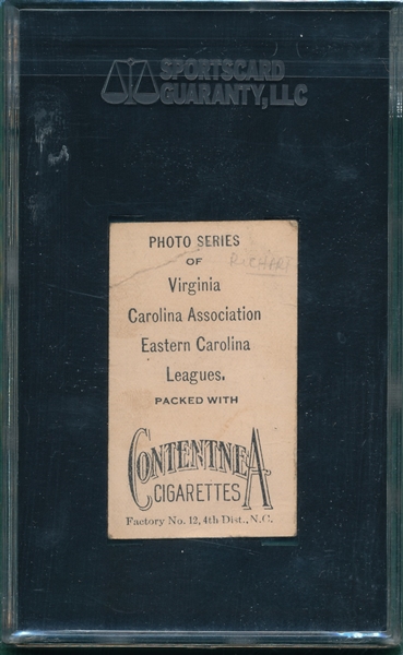 1910 T209 Rickert Contentnea Cigarettes SGC 10 *Photo Series* 