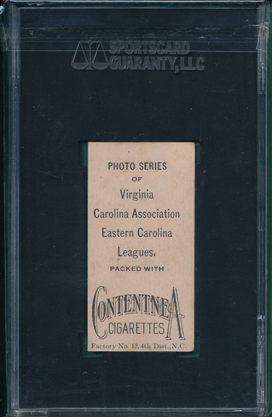 1910 T209 Drumm Contentnea Cigarettes SGC Authentic *Photo Series* 