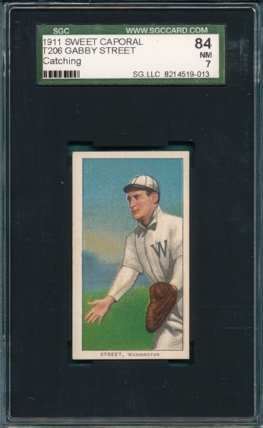 1909-1911 T206 Street, Catching, Sweet Caporal Cigarettes SGC 84