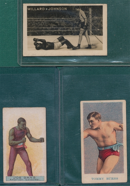 1901-1910s Lot of (10) Boxers W/ Jeffries & Jack Johnson