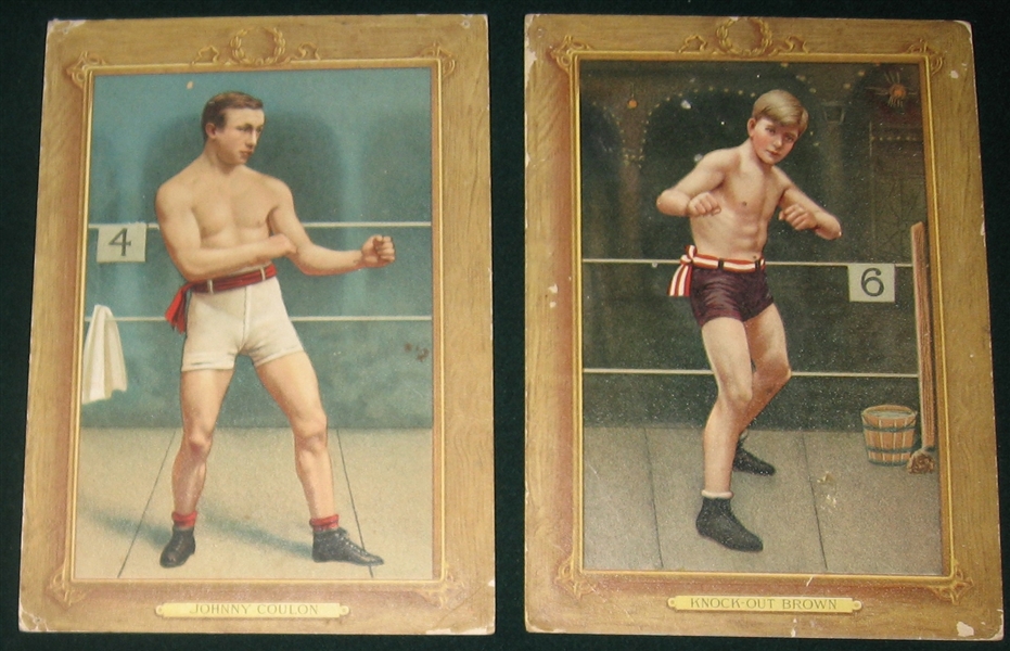 1910-11 T9 #66 Knock Out Brown& #54 Johnny Coulson Turkey Red Cigarettes, Lot of (2)