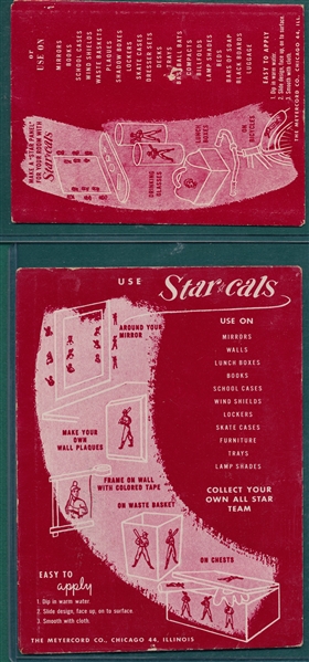 1952 Star Cal Decal Lot of (7) W/ Cavaretto