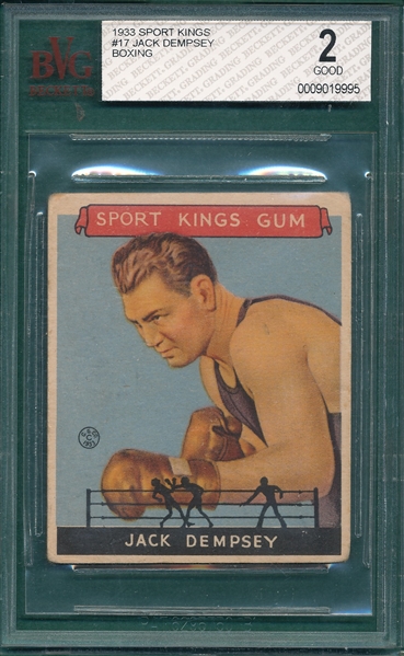1933 Sport Kings #17 Jack Dempsey BVG 2