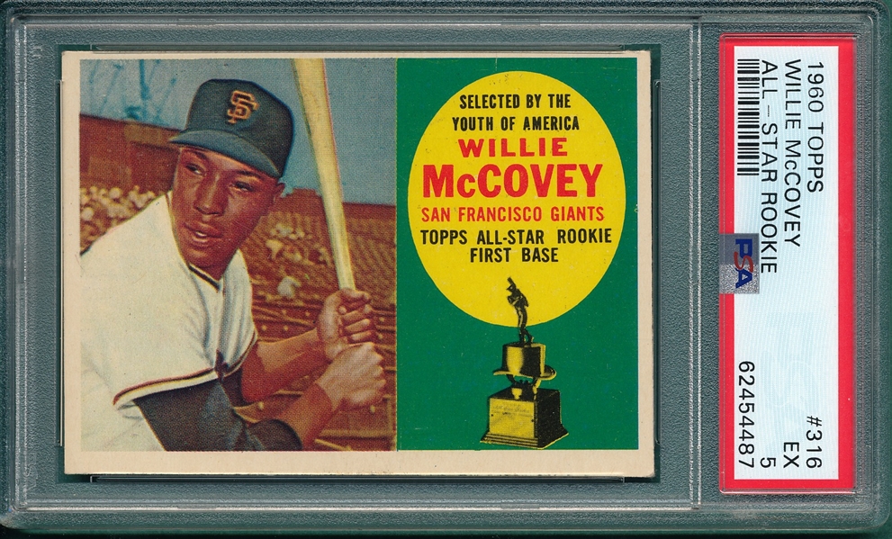 1960 Topps #316 Willie McCovey PSA 5 *Rookie*