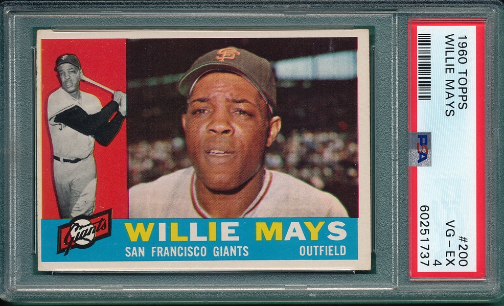 1960 Topps #200 Willie Mays PSA 4