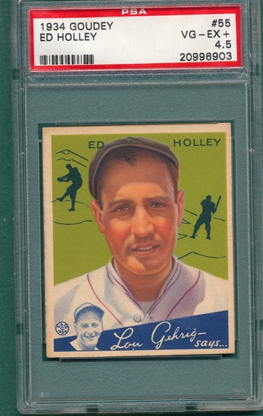 1934 Goudey #55 Ed Holley PSA 4.5