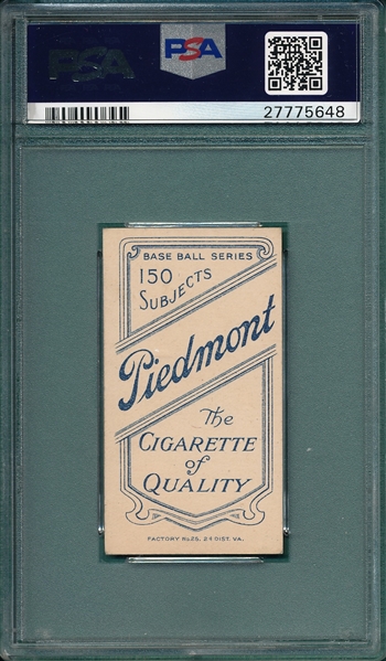1909-1911 T206 Bender, Portrait, Piedmont Cigarettes PSA 6