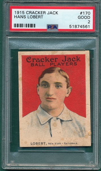 1915 Cracker Jack #170 Hans Lobert PSA 2