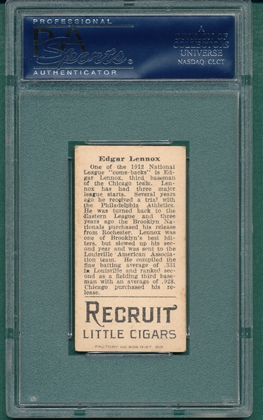1912 T207 Lennox Recruit Little Cigars PSA 5 (MC)
