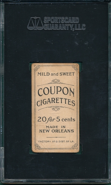 1914 T213-2 Doolan Coupon Cigarettes SGC 10 *Federal League*