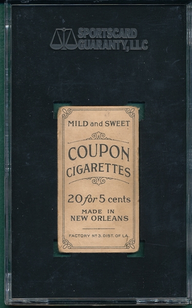 1914 T213-2 Rucker, Brooklyn Natl., Coupon Cigarettes SGC 10 
