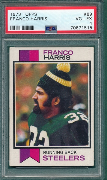 1973 Topps FB #89 Franco Harris PSA 4 *Rookie*