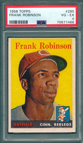 1958 Topps #285 Frank Robinson PSA 4