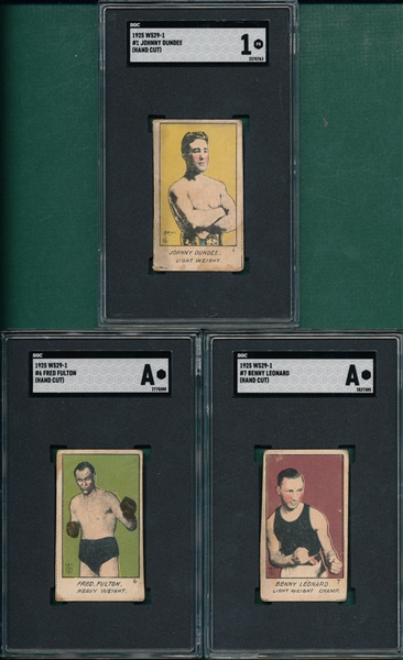 1925 W529-1 Boxing Lot of (7) W/ #10 Kilbane SGC 3