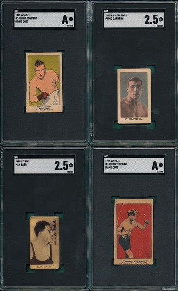 1923-30s Boxing Lot of (7) W/ Zaini, Max Baer