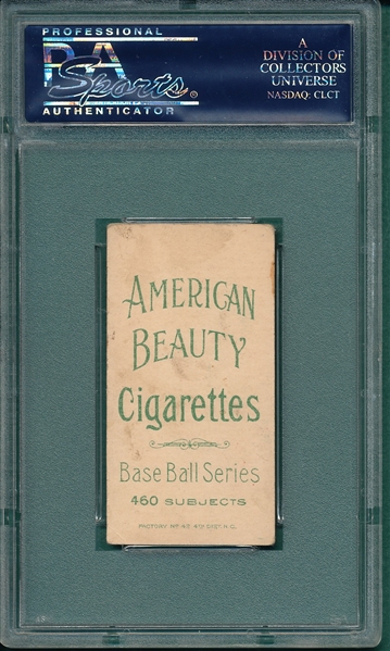 1909-1911 T206 Crandall, W/ Cap, American Beauty Cigarettes PSA 3 *460 Series*