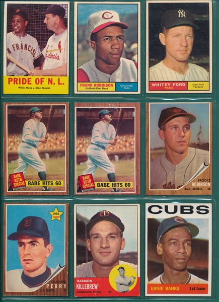 1953-72 Topps Lot of (270) W/ F. Robinson & Mays