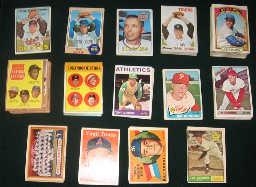 1953-72 Topps Lot of (270) W/ F. Robinson & Mays