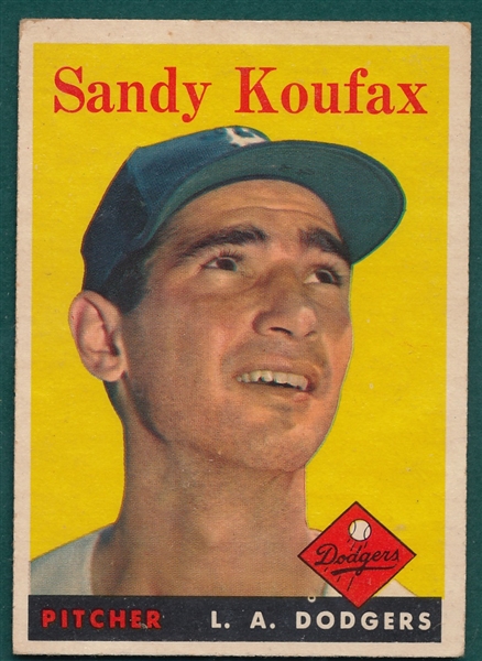 1958 Topps #187 Sandy Koufax