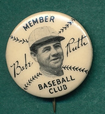 1934 Quaker Oats Babe Ruth Baseball Club Pin