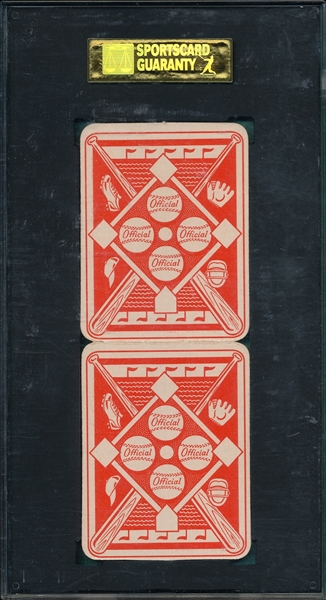 1951 Topps Red Back Panel #8 Wynn/#47 Glaviano, SGC 92