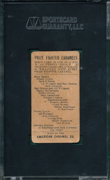 1909 E77 Jim Driscoll American Caramel Co. SGC 10