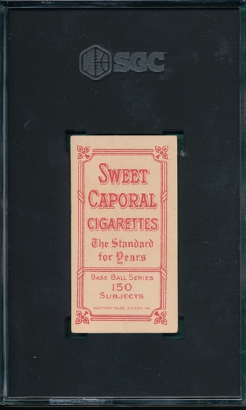 1909-1911 T206 Devlin Sweet Caporal Cigarettes SGC 4.5  *Factory 25*
