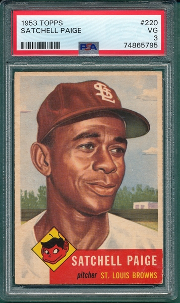 1953 Topps #220 Satchell Paige PSA 3