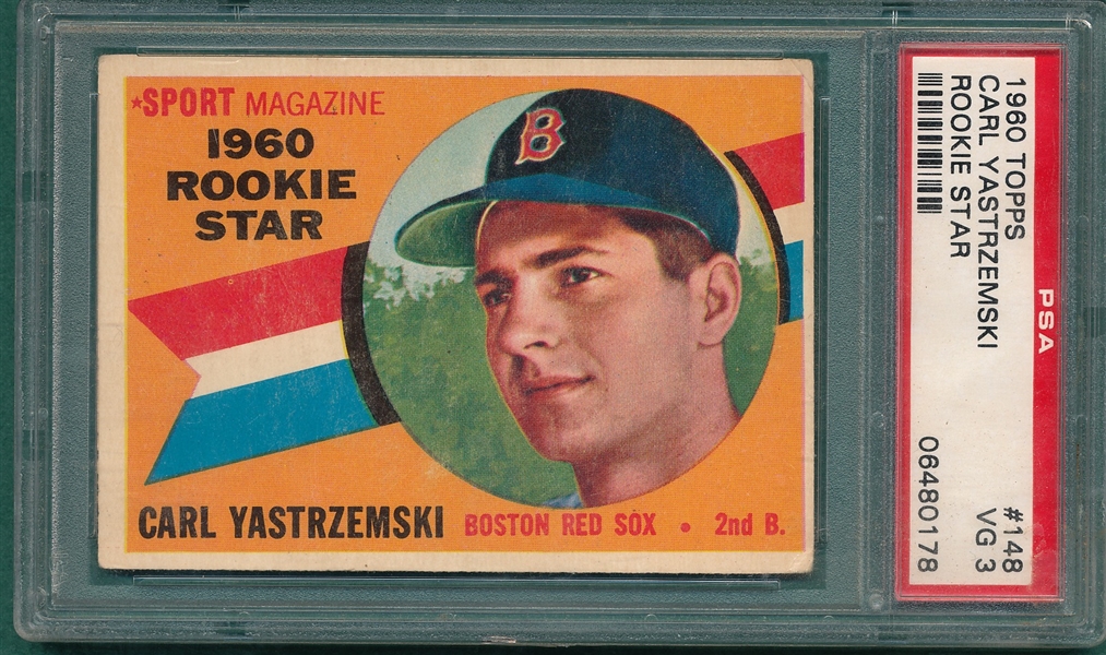 1960 Topps #148 Carl Yastrzemski PSA 3 *Rookie*
