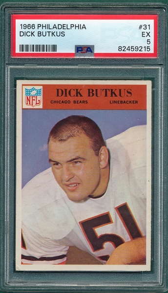 1966 Philadelphia #31 Dick Butkus PSA 5 *Rookie*
