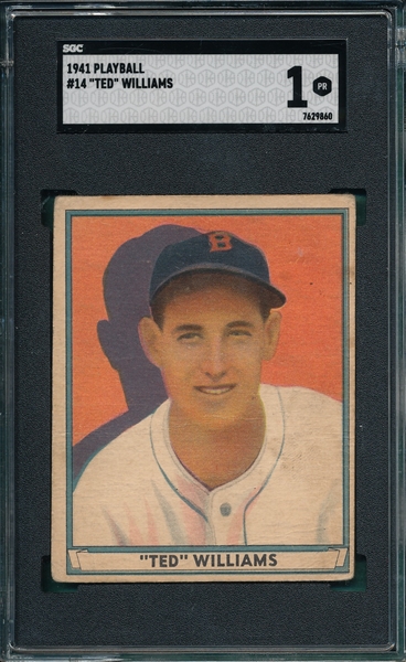 1941 Play Ball #14 Ted Williams SGC 1