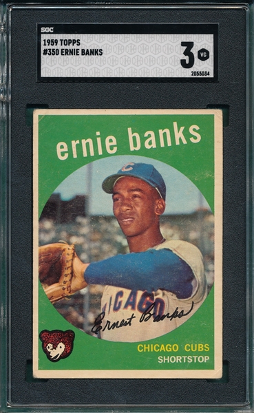 1959 Topps #350 Ernie Banks SGC 3
