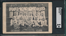 1907-09 PC Detroit Tigers Team SGC 1