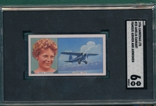 1936 Carreras LTD #25 Amelia Earhart, Famous Airmen & Airwomen, SGC 6