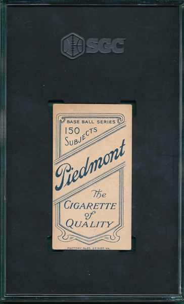 1909-1911 T206 Ewing Piedmont Cigarettes SGC 4.5