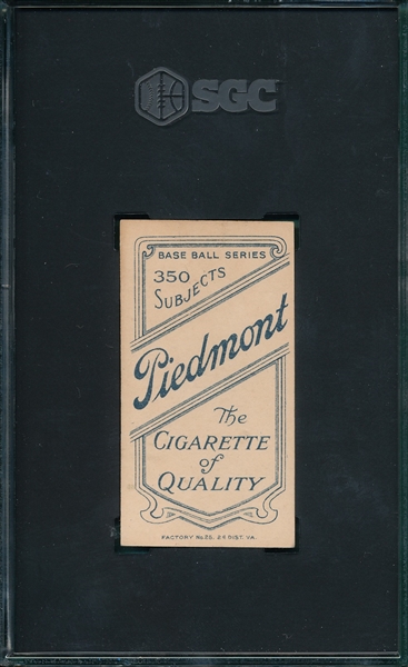 1909-1911 T206 Demmitt, NY, Piedmont Cigarettes SGC 4.5