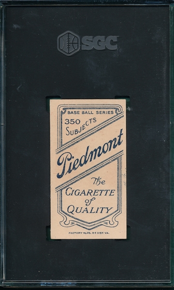 1909-1911 T206 Casey Piedmont Cigarettes SGC 6