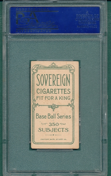 1909-1911 T206 Burns Sovereign Cigarettes PSA 5 