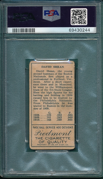 1911 T205 Shean, Rustlers, Piedmont Cigarettes PSA 1.5
