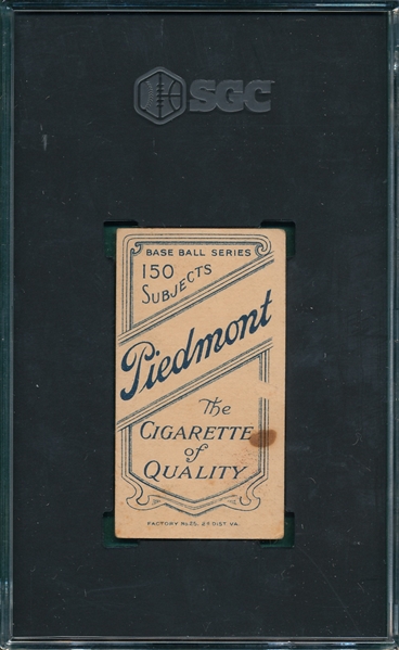 1909-1911 T206 Conroy, Fielding, Piedmont Cigarettes SGC Authentic