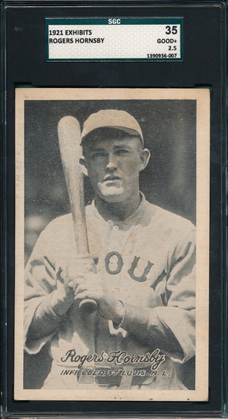 1921 Exhibits Rogers Hornsby SGC 35