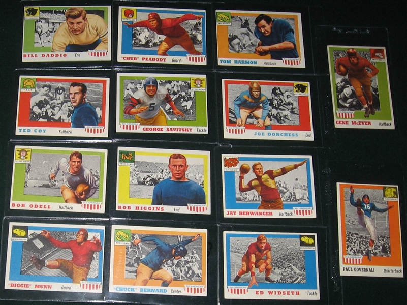 1955 Topps All American Football Lot of (17) W/ Ernie Nevers